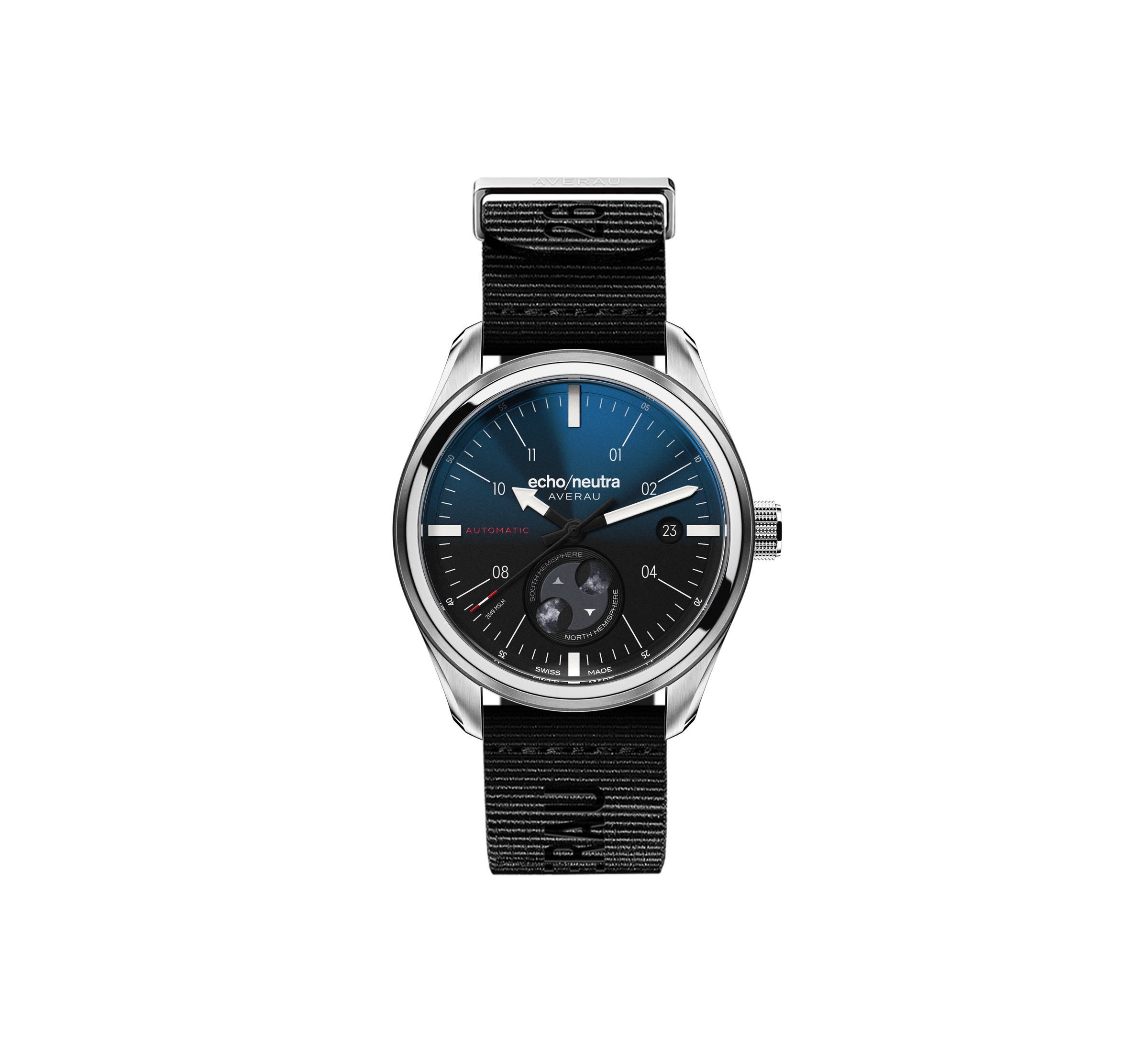 AVERAU 39 Moon phase Degradé Blue | Swiss Made | echo/neutra