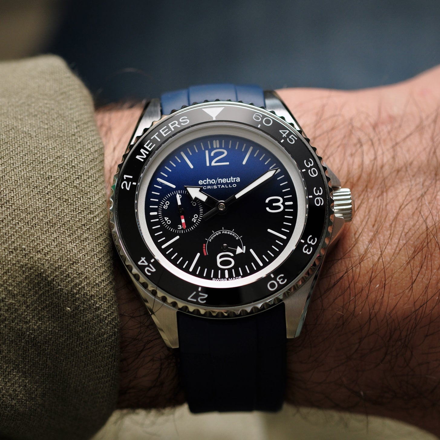 Cristallo 500m Professional Diver Blue | Swiss Made | echo
