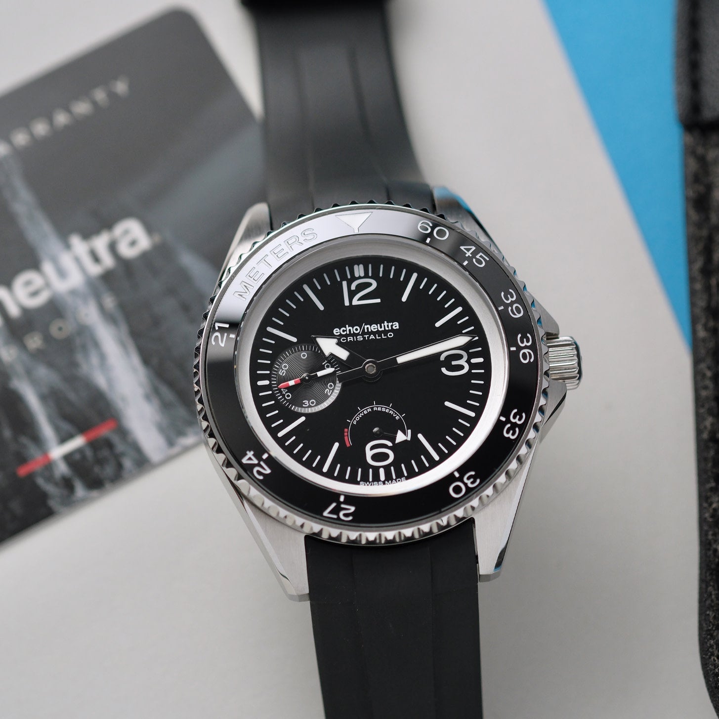 Cristallo 500m Professional Diver Black | Swiss Made | echo/neutra