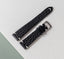 Schwarzes Vintage-Leder mit weißer Naht – Schließe 16 mm