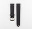 Schwarzes Vintage-Leder mit weißer Naht – Schließe 16 mm